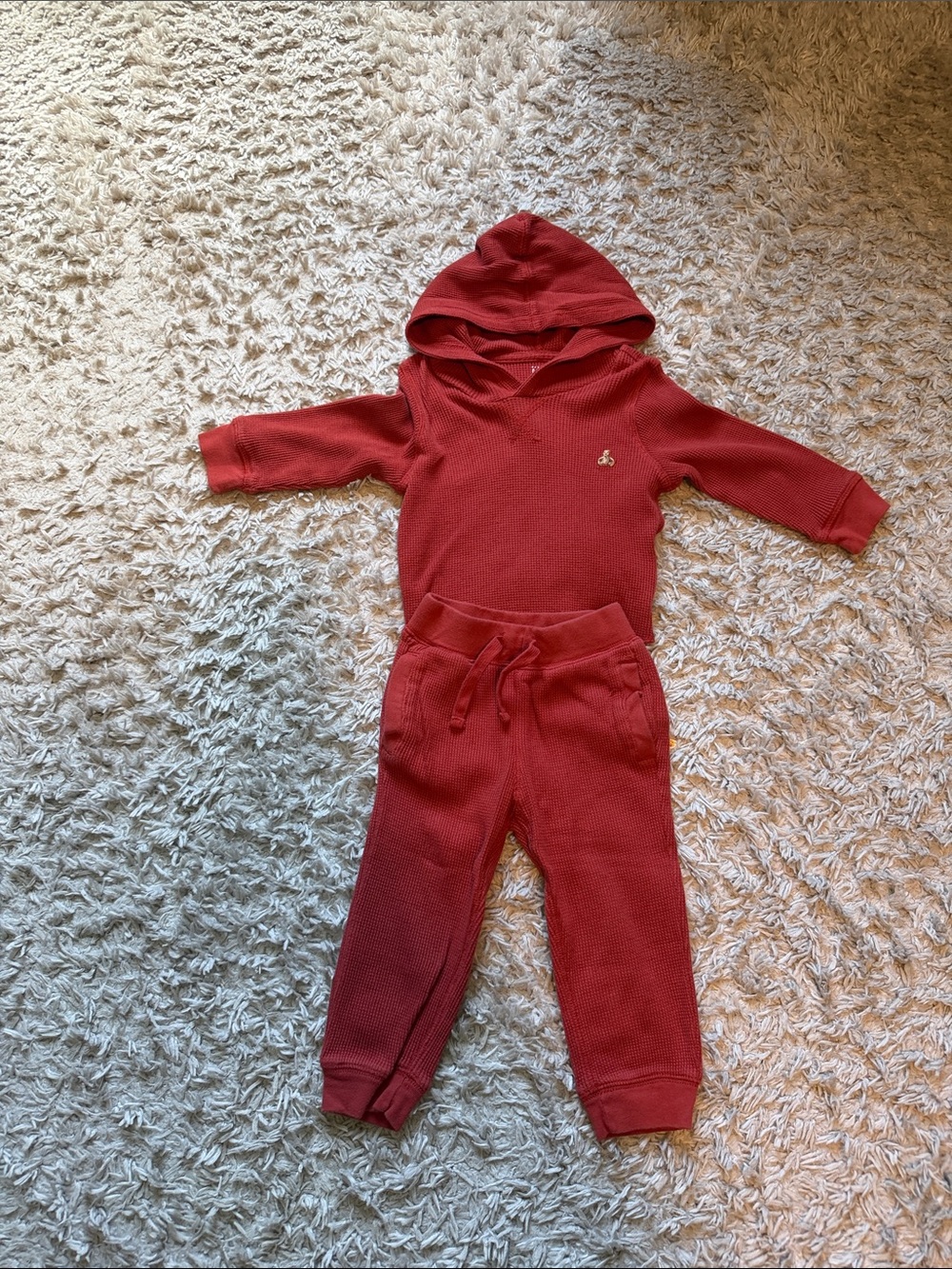 GAP Kids Red Hooded Sweatshirt & Jogger Set